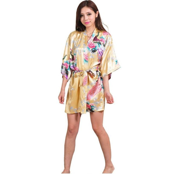 Robe de chambre kimono jaune