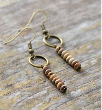 Boucles d'oreilles "Style Ethnique" en Pierres naturelles