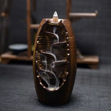 Brûleur d'encens "Cascade Zen" -modèle marron