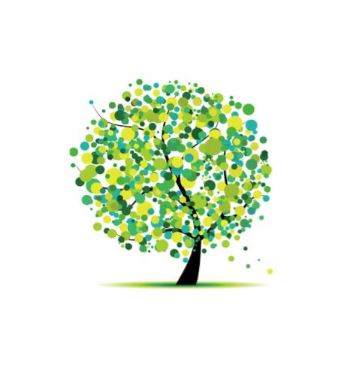 Kit Broderie Diamant "Arbre de Vie Coloré" - Arbre vert