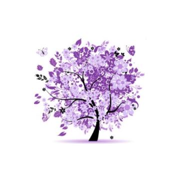 Kit Broderie Diamant "Arbre de Vie Coloré" - Arbre mauve