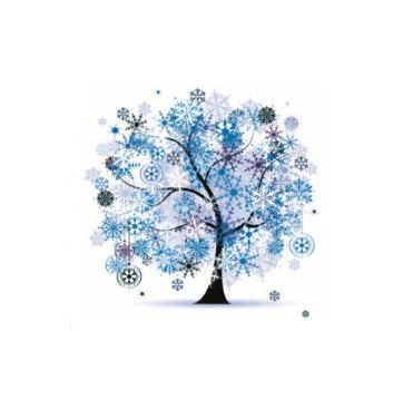 Kit Broderie Diamant "Arbre de Vie Coloré" - Arbre bleu