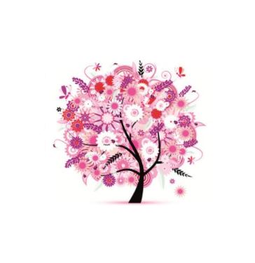Kit Broderie Diamant "Arbre de Vie Coloré" - Arbre rose