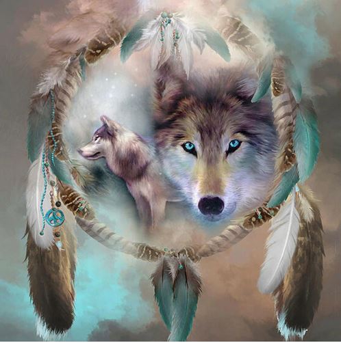 Kit Broderie Diamant "Songes de Loup"