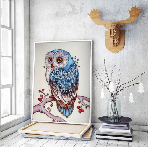 Kit Broderie Diamant "Chouette Mystérieuse"