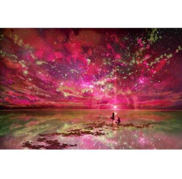 Kit Broderie Diamant "Ciel Étoilé" - coloris rouge