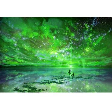 Kit Broderie Diamant "Ciel Étoilé" - coloris vert