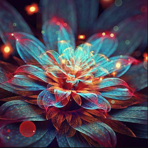 Kit Broderie Diamant "Lotus Bleu"