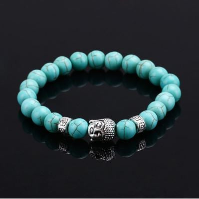 bracelet bouddha en pierres naturelles turquoise