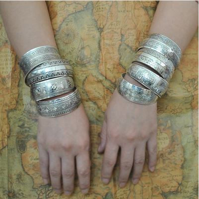 bracelet-manchette-argent-tibetain-8-modeles-disponibles