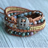Bracelet Wrap en Agate Indienne