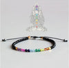 Bracelet 7 Chakras en Cristal de Roche et Agate Noire 1