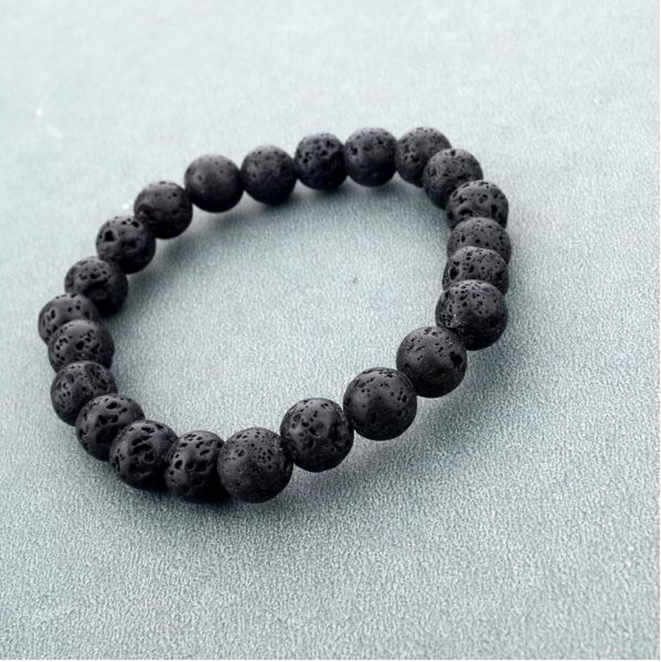 bracelet pierre de lave - 2 achetés = le 3ème offert