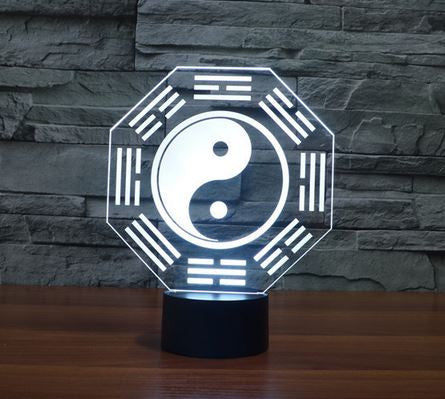 Achat lampe de salon Yin Yang, décoration asiatique zen chinoise.