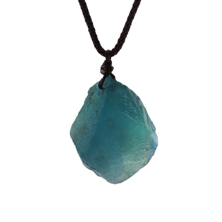 Collier et Pendentif en Cristal Naturel Fluorite Verte