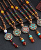 Collier Mâlâ du Népal en Bois et Pierres naturelles - 12 modèles disponibles