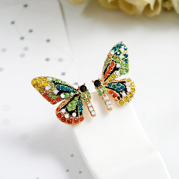 Boucles d'Oreilles Papillon Arc-en-Ciel