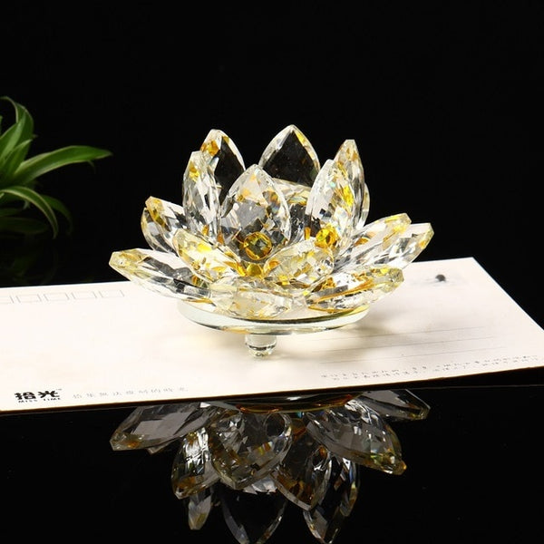 Fleur de Lotus en Crystal "Feng Shui"