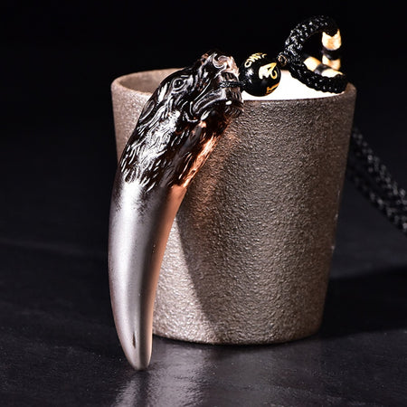 Collier de protection & Amulette en Obsidienne 