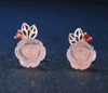 Boucles d'Oreilles en Quartz Rose