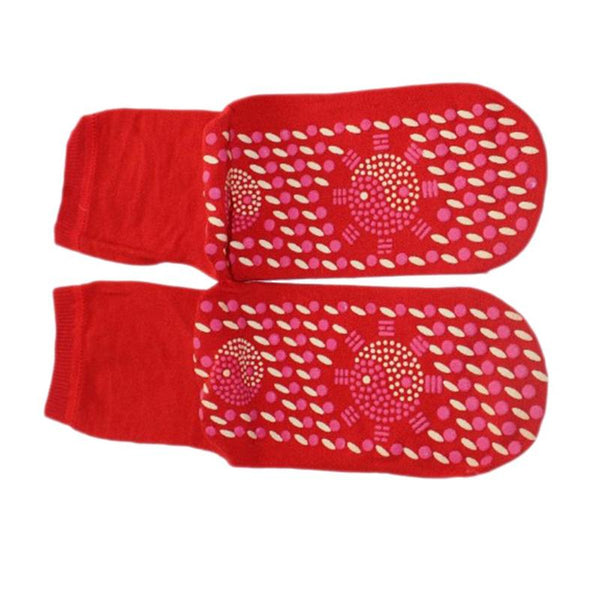 Chaussettes en tourmaline en coton avec pierres de tourmaline auto- chauffantes 
