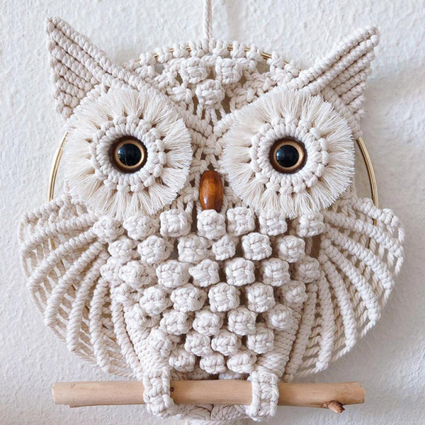 Tapisserie Murale Hibou Macramé – Allure Zen