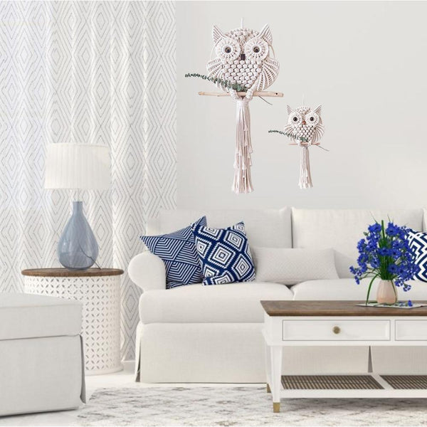 Tapisserie Murale Hibou Macramé – Allure Zen