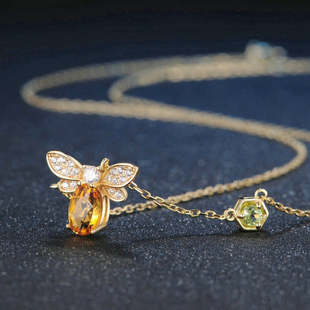 Collier en Citrine - Reine des Abeilles