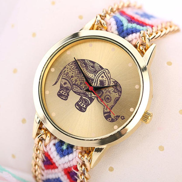 Montre Éléphant Bracelet Brésilien ajustable - 5 modèles disponibles