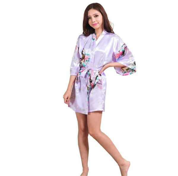 Robe de chambre kimono lavande